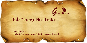 Gózony Melinda névjegykártya
